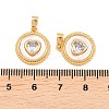 Brass Micro Pave Cubic Zirconia Pendants KK-H538-25G-01-3