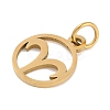 Ion Plating(IP) 304 Stainless Steel Charms STAS-R135-05G-06-2