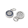 Brass Micro Pave Cubic Zirconia Charms KK-U056-39P-2