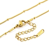Ion Plating(IP) Initial Letter 304 Stainless Steel Pendant Necklace NJEW-R265-05G-R-4