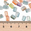 Transparent Spray Painted Glass Beads SEED-L011-10A-01-4