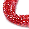 Electroplate Glass Bead Strands EGLA-R015-4mm-23-3