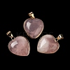 Natural Rose Quartz Pendants G-K335-04G-16-1