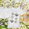 Star Crown Bees Glass Hotfix Rhinestone DIY-WH0303-288-7