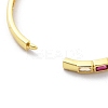 Rack Plating Brass Micro Pave Cubic Zirconia Bangles for Women BJEW-G730-01G-02-3