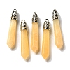 Natural Yellow Jade Pointed Big Pendants G-Z055-01P-19-1