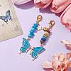 Butterfly Alloy Enamel Pendants Decoraiton HJEW-JM01637-04-2