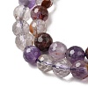 Natural Purple Phantom Quartz Purple Lodolite Quartz Round Beads Strands G-Z127-B01-6mm-4