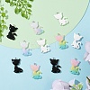20Pcs 4 Colors Resin Pendants RESI-YW0004-14-5