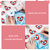 Heart with Evil Eye Embroidered Appliques LS-DIY-WH0401-27-3