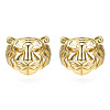 Brass Tiger Open Cuff Ring RJEW-N037-018-1