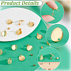 20Pcs Flat Round Brass Stud Earring Findings KK-BBC0028-24-7