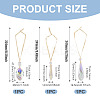 3Pcs 3 Styles Glass Suncatchers for Outdoor Garden Hanging Decoration HJEW-TADJ0001-04-3