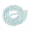 Baking Paint Transparent Glass Beads Strands DGLA-N011-8mm-05-2