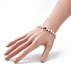 Glass & Shell Pearl Bead Bracele BJEW-TA00180-03-3