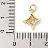 Rack Plating Brass Micro Pave Cubic Zirconia Pendants X-KK-K392-54G-3