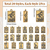 2 Sets Tibetan Style Zinc Alloy Pendants FIND-SC0016-92AG-2