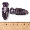 Natural Amethyst Craved Sword Model Ornament DJEW-C019-02M-2