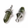 Natural Green Chinese Southern Jade Pointed Pendants X-G-K329-59P-3