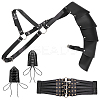 Medieval Style Adjustable PU Leather with Iron Fencing Sheath AJEW-OC0005-09-1
