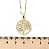Brass Micro Pave Clear Cubic Zirconia Tree of Life Pendants LS-NJEW-H066-01B-G-2