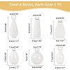 6Pcs 6 Style Mini Ceramic Floral Vases for Home Decor BOTT-NB0001-05-2