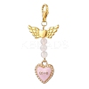 Valentine's Day Alloy Enamel Pendant Decoraton HJEW-JM02028-01-3