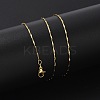 Brass Link Chain Necklaces for Women LS-NJEW-D302-35G-2