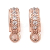 Rack Plating Brass Micro Pave Cubic Zirconia Tube Bails KK-Z052-01RG-1