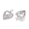 Brass Micro Pave Cubic Zirconia Pendants KK-T073-40P-3