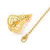 Brass Cable Chain Coil Dowsing Pendulums HJEW-D004-01G-3