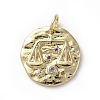 Brass Micro Pave Cubic Zirconia Pendants ZIRC-G157-03G-01G-1