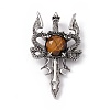 Natural Tiger Eye Pendants G-H281-03D-2