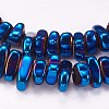 Electroplated Non-magnetic Synthetic Hematite Beads Strands G-P367-G07-1
