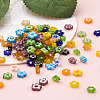 300Pcs 10 colors Handmade Millefiori Glass Beads LAMP-TA0002-05-25