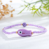 Resin & Porcelain Beads Stretch Bracelets for Women LP2947-9-1