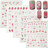 5Pcs 5 Style PET Plastic Decorative Sticker MRMJ-SP0001-25-7