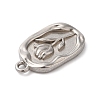 304 Stainless Steel Pendants STAS-D049-03E-3