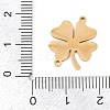Saint Patrick's Day 304 Stainless Steel Shamrock Connector Charms STAS-Z183-04G-3