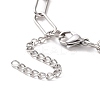 Tarnish Resistant 304 Stainless Steel Paperclip Chain Bracelet for Men Women BJEW-E031-03P-03-3