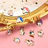 60Pcs 10 Styles Alloy Enamel Pendants ENAM-CJ0002-69-5