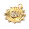 Brass Micro Pave Cubic Zirconia Pendants KK-M305-11G-2