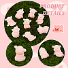 24Pcs 8 Styles Resin Pig Figurines Ornaments DJEW-GA0001-55-3