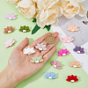 15Pcs 15 Colors Lotus Food Grade Eco-Friendly Silicone Beads SIL-DC0001-24-3