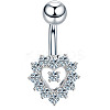 Clear Cubic Zirconia Belly Button Rings WG9960A-07-1