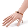 8Pcs 8 Style Natural Mixed Gemstone Donut/Pi Disc Braided Bead Bracelets Set BJEW-JB08967-5