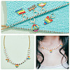 8Pcs 8 Style Pride Rainbow Alloy Enamel Pendant Stitch Markers HJEW-NB00030-5