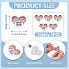 5Pcs Heart with Word Love Pride Month Enamel Pins JEWB-TA0001-27-4
