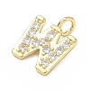 Brass Micro Pave Clear Cubic Zirconia Pendants KK-I476-01G-W-2