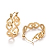 Ion Plating(IP) Hollow Heart 304 Stainless Steel Hoop Earrings for Women STAS-A057-11G-2